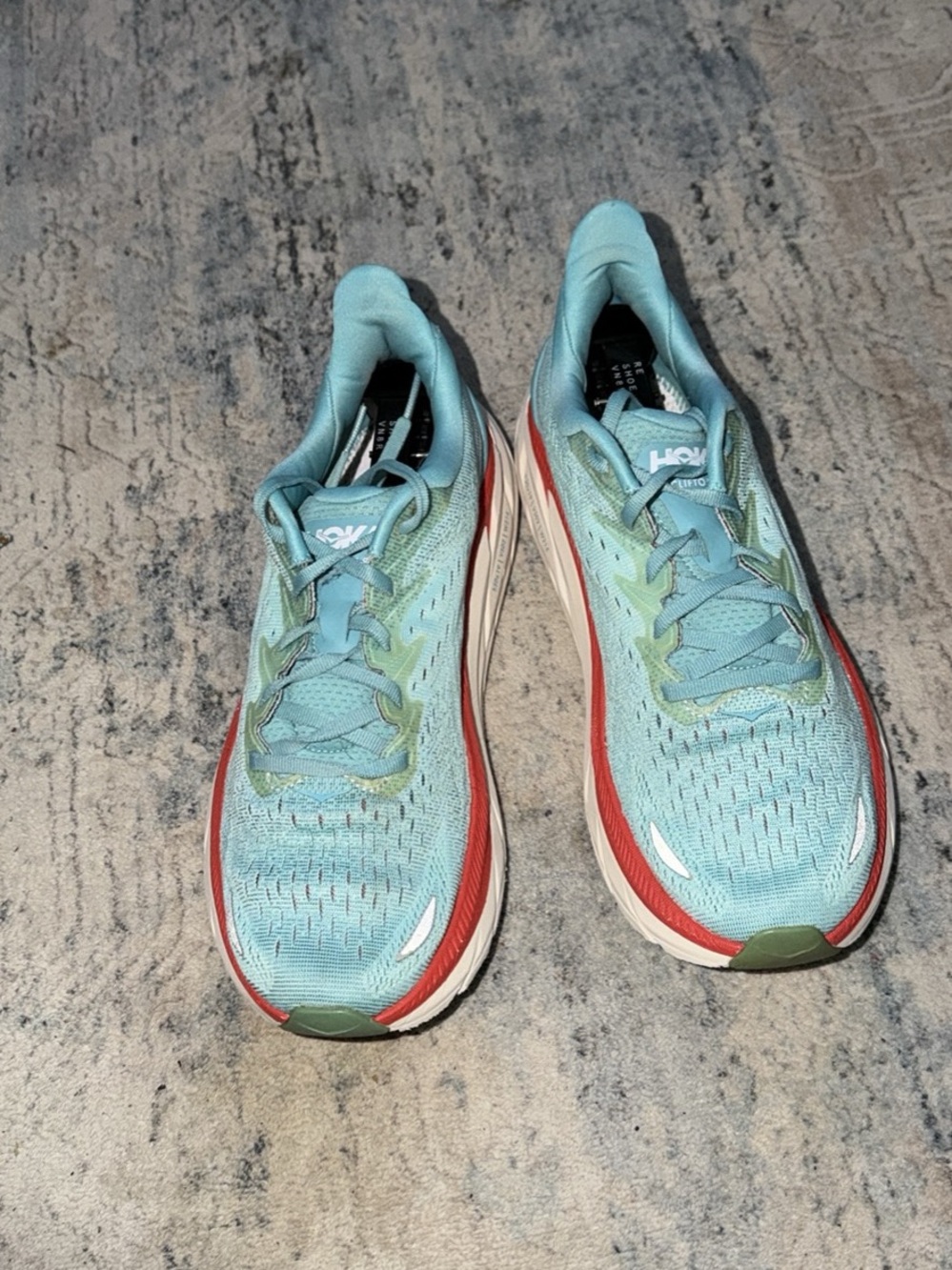 Hoka Women's Aqua & Coral Athletic Running Shoes